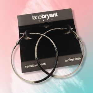 Lane Bryant Silver Hoope Earringa